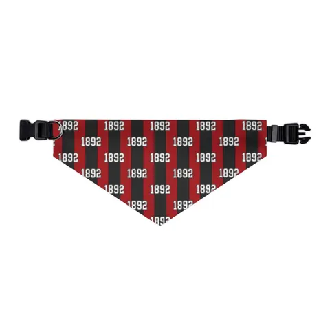 Winston-Salem State 1892 Red & Black Pet Bandana Collar — other view