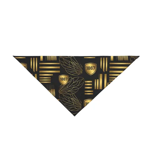Alabama State 1867 Black & Gold Pet Bandana — front view