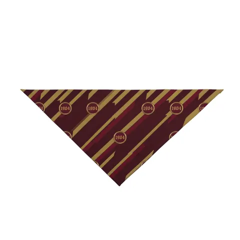 Bethune-Cookman 1904 Maroon & Gold Pet Bandana — front view