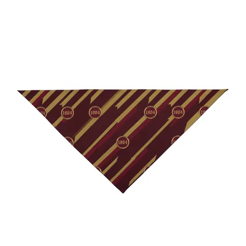 Bethune-Cookman 1904 Maroon & Gold Pet Bandana — front view