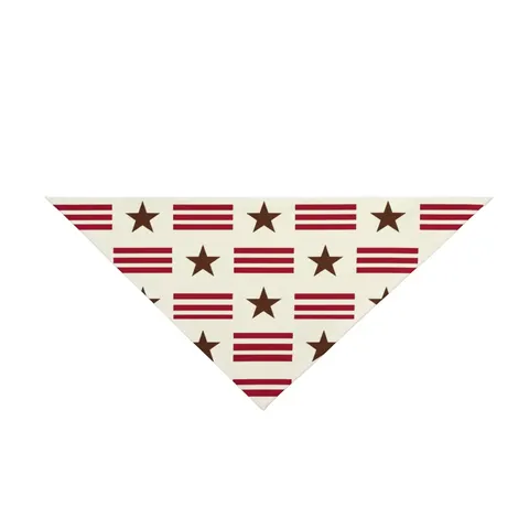 DC Chocolate City Flag Stars Pet Bandana — front view