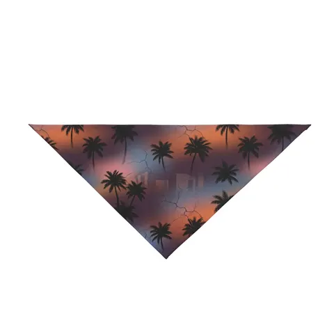 Compton Palm Tree Shadows Pet Bandana — front view