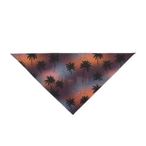 Compton Palm Tree Shadows Pet Bandana — front view