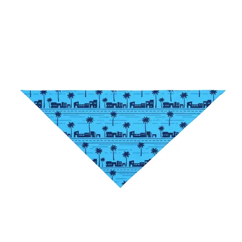 Crenshaw Blue Boulevard Pet Bandana — front view