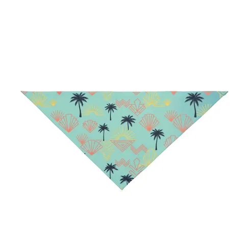 Miami Overtown Pastel Nights Pet Bandana — front view