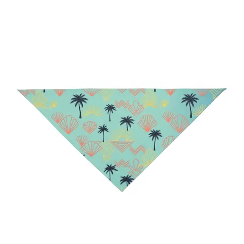 Miami Overtown Pastel Nights Pet Bandana — front view