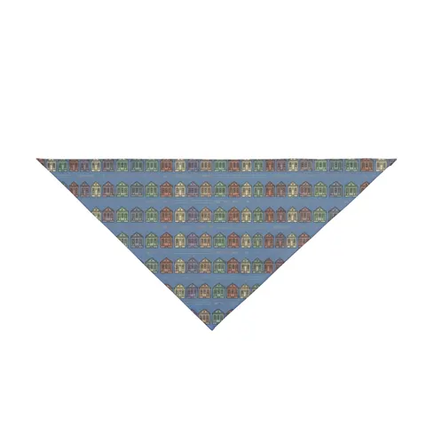 New Orleans 7th Ward Shotgun Houses Pet Bandana — front view