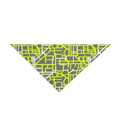 Queens South Jamaica Grid Pet Bandana — front view