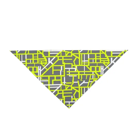 Queens South Jamaica Grid Pet Bandana — front view