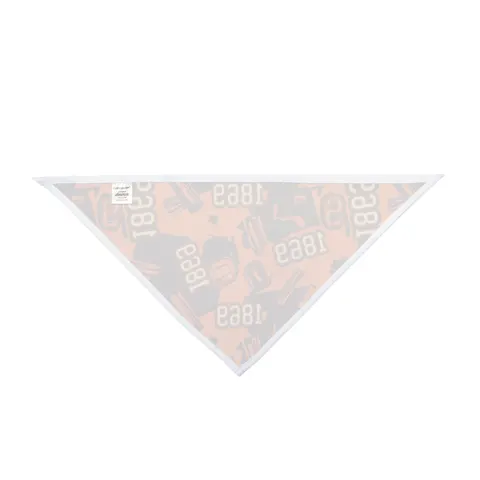 Claflin 1869 Orange & Maroon Pet Bandana — other view