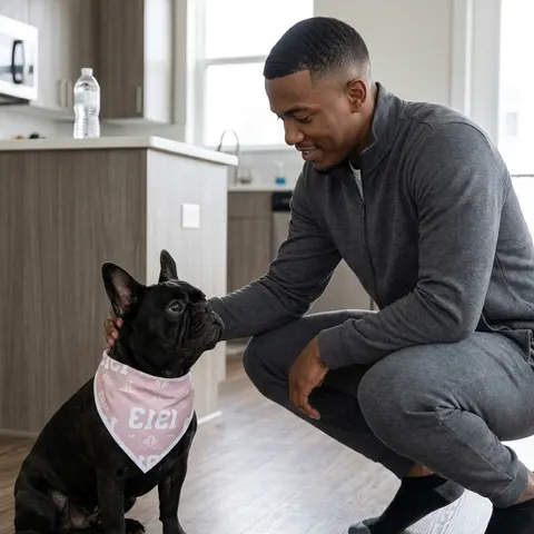 Delta 1913 Crimson Stamp Pet Bandana