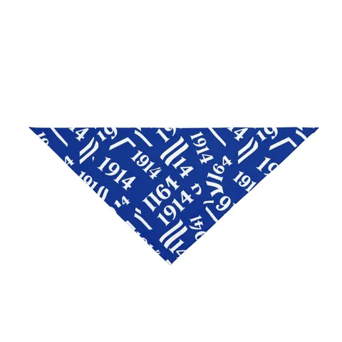 Sigma 1914 Royal Blue & White Pet Bandana — front view