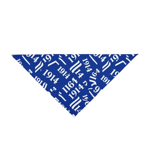 Sigma 1914 Royal Blue & White Pet Bandana — front view