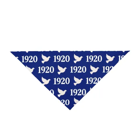 Zeta 1920 Royal Blue & White Pet Bandana — front view