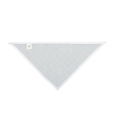 Dillard 1869 Azure & Gold Grid Pet Bandana — other view
