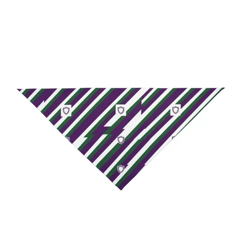 Faith Flag AME-Inspired Purple & Green Pet Bandana — front view