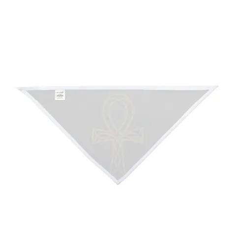 Faith Flag Ankh Gold on Black Pet Bandana — other view