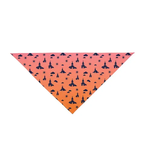 Faith Flag Black Church Sunrise Pet Bandana — front view