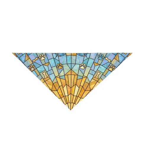 Faith Flag Sunburst Sanctuary Pet Bandana — front view