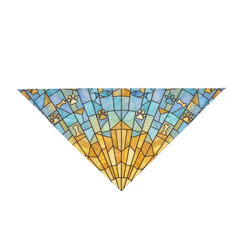 Faith Flag Sunburst Sanctuary Pet Bandana — front view