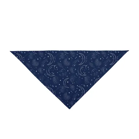Faith Flag Crescent Moon Night Sky Pet Bandana — front view