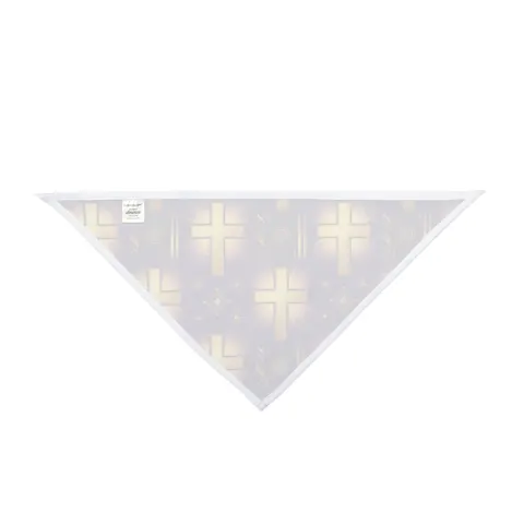 Faith Flag Praise Purple & Gold Cross Pet Bandana — other view
