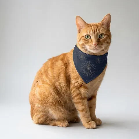 Faith Flag Praying Hands Silhouette Pet Bandana
