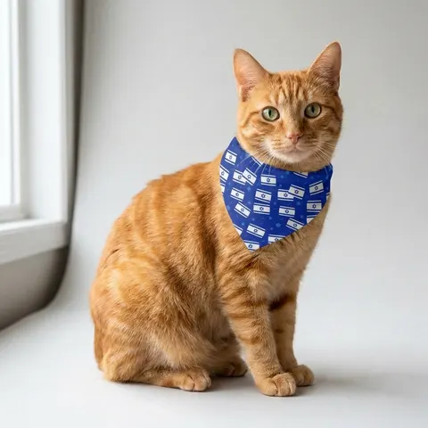 Faith Flag Blue & White Star Emblem Pet Bandana