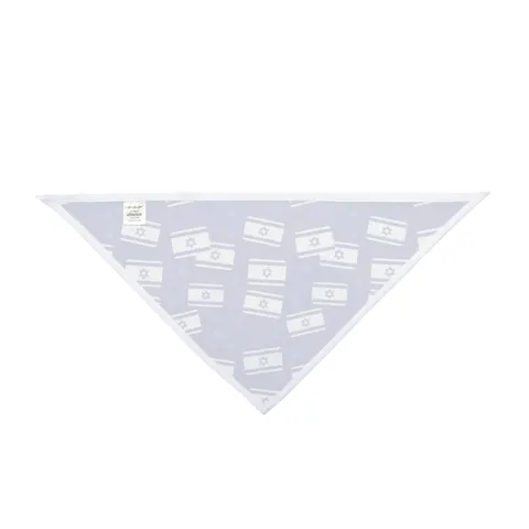 Faith Flag Blue & White Star Emblem Pet Bandana — other view