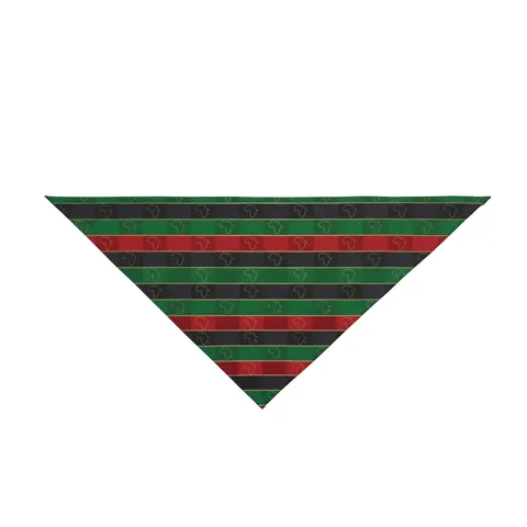 African Diaspora Continent Outline Pet Bandana — front view