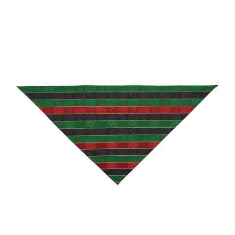 African Diaspora Continent Outline Pet Bandana — front view