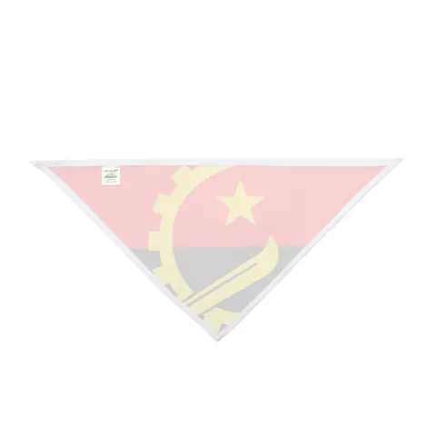 Angola Red Black & Emblem Pet Bandana — other view