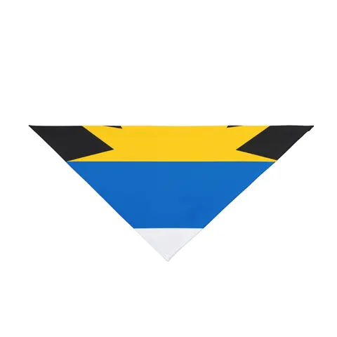 Antigua & Barbuda Rising Sun Pet Bandana — front view