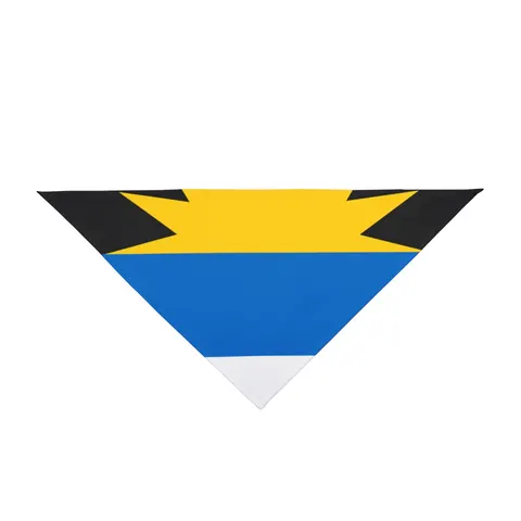 Antigua & Barbuda Rising Sun Pet Bandana — front view