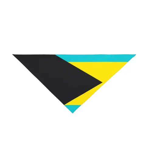 Bahamas Aqua Triangle Pet Bandana — front view