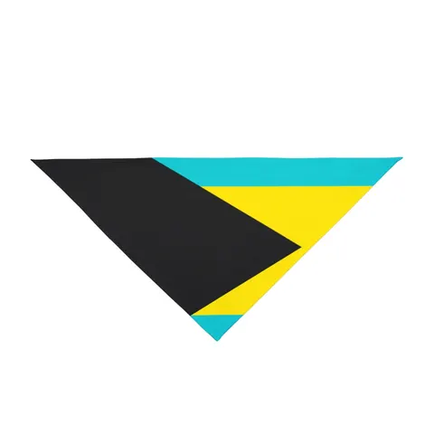 Bahamas Aqua Triangle Pet Bandana — front view