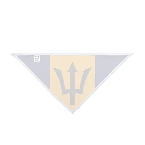 Barbados Blue Gold Trident Pet Bandana — other view