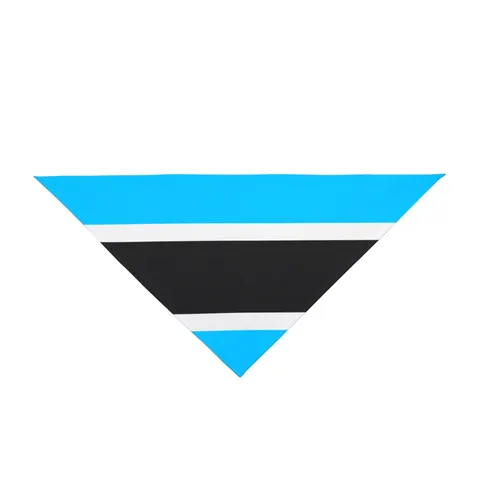 Botswana Blue & Black Stripe Pet Bandana — front view