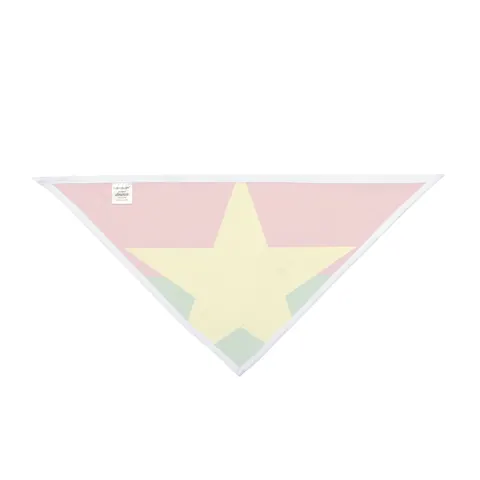 Burkina Faso Red Green Star Pet Bandana — other view