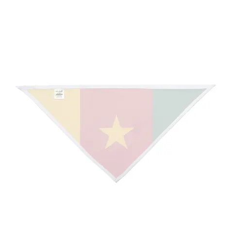 Cameroon Green Red Yellow Star Pet Bandana — other view