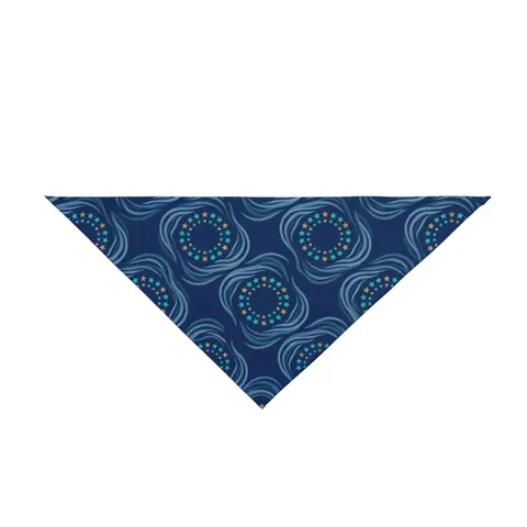Caribbean Unity Island Stars Pet Bandana — front view