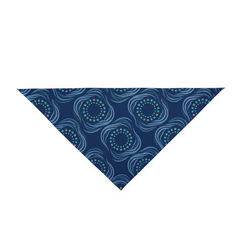 Caribbean Unity Island Stars Pet Bandana — front view