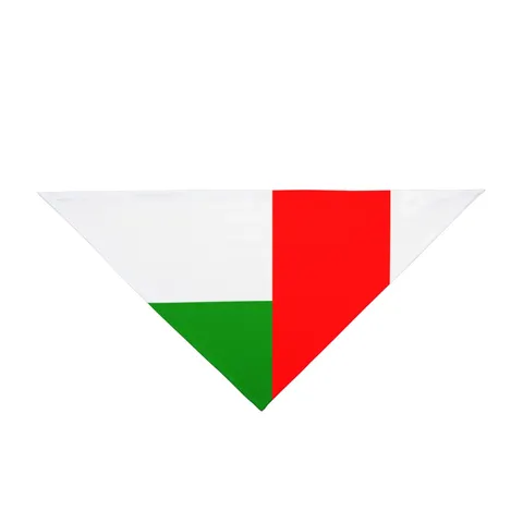 Central African Republic Stripes & Red Cross Pet Bandana — front view