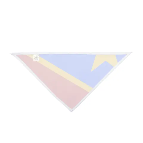 DR Congo Sky Blue & Red Diagonal Pet Bandana — other view