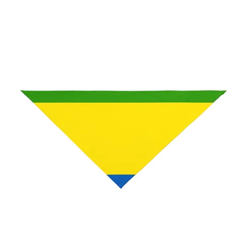 Gabon Green Yellow Blue Pet Bandana — front view