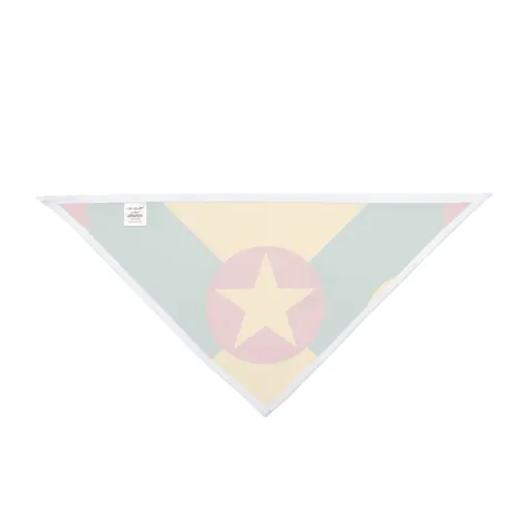 Grenada Red Green Gold Pattern Pet Bandana — other view