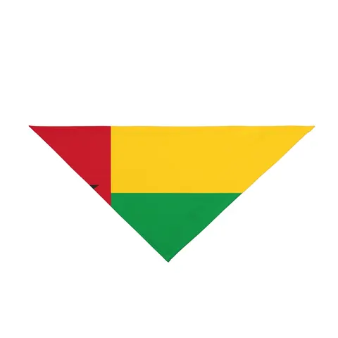 Guinea-Bissau Red Yellow Green Star Pet Bandana — front view
