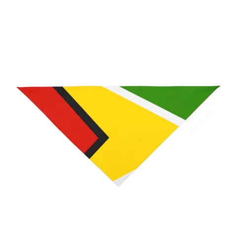 Guyana Arrowhead Design Pet Bandana — front view