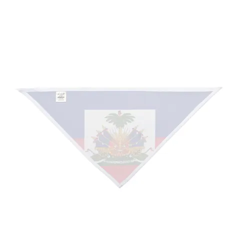 Haiti Blue Red Banner Pet Bandana — other view