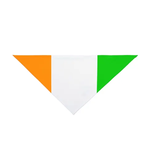Côte d’Ivoire Orange White Green Pet Bandana — front view